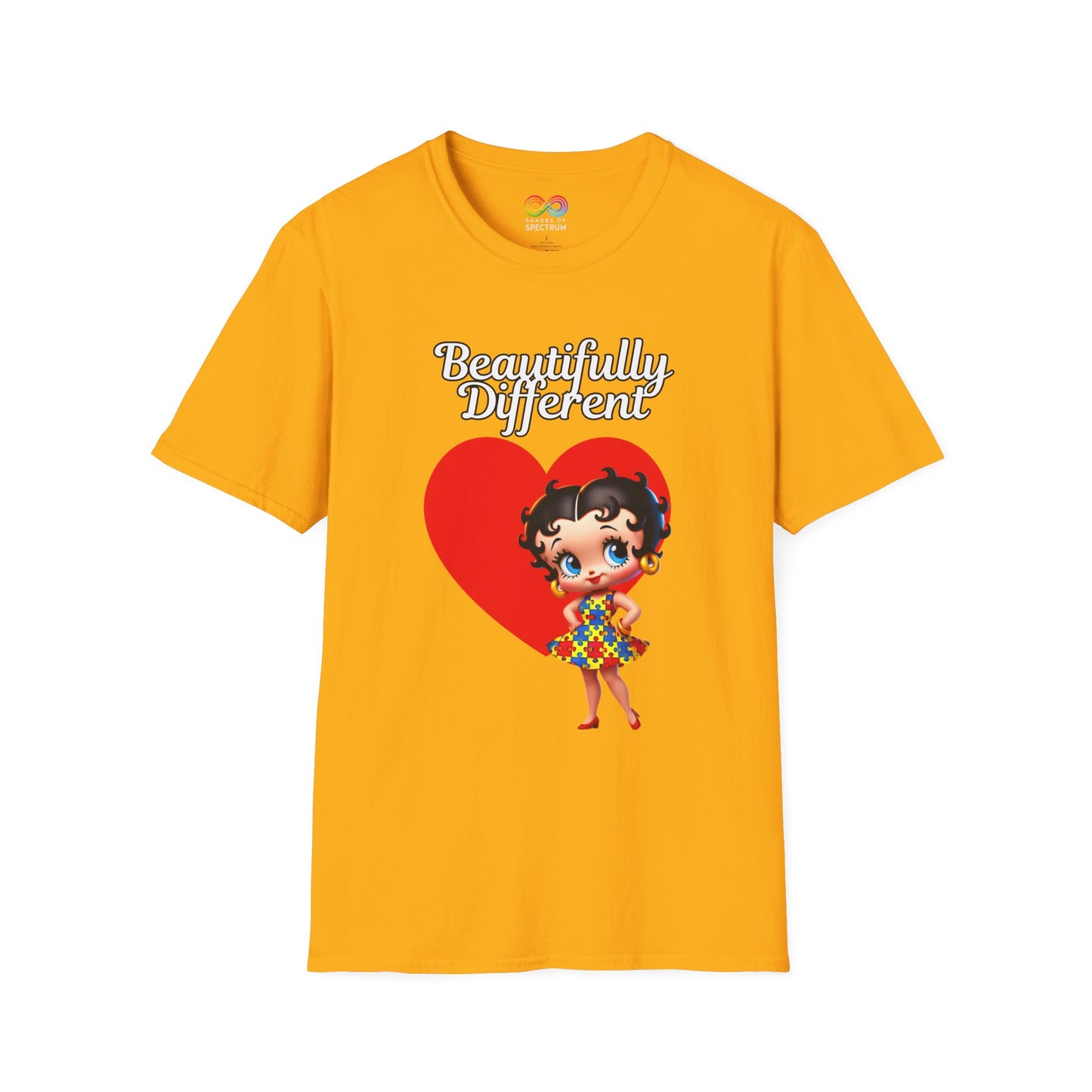 Autism Awareness Betty Boop -Soft style T-Shirt