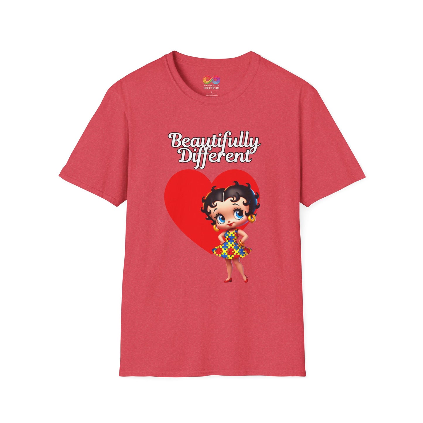 Autism Awareness Betty Boop -Soft style T-Shirt