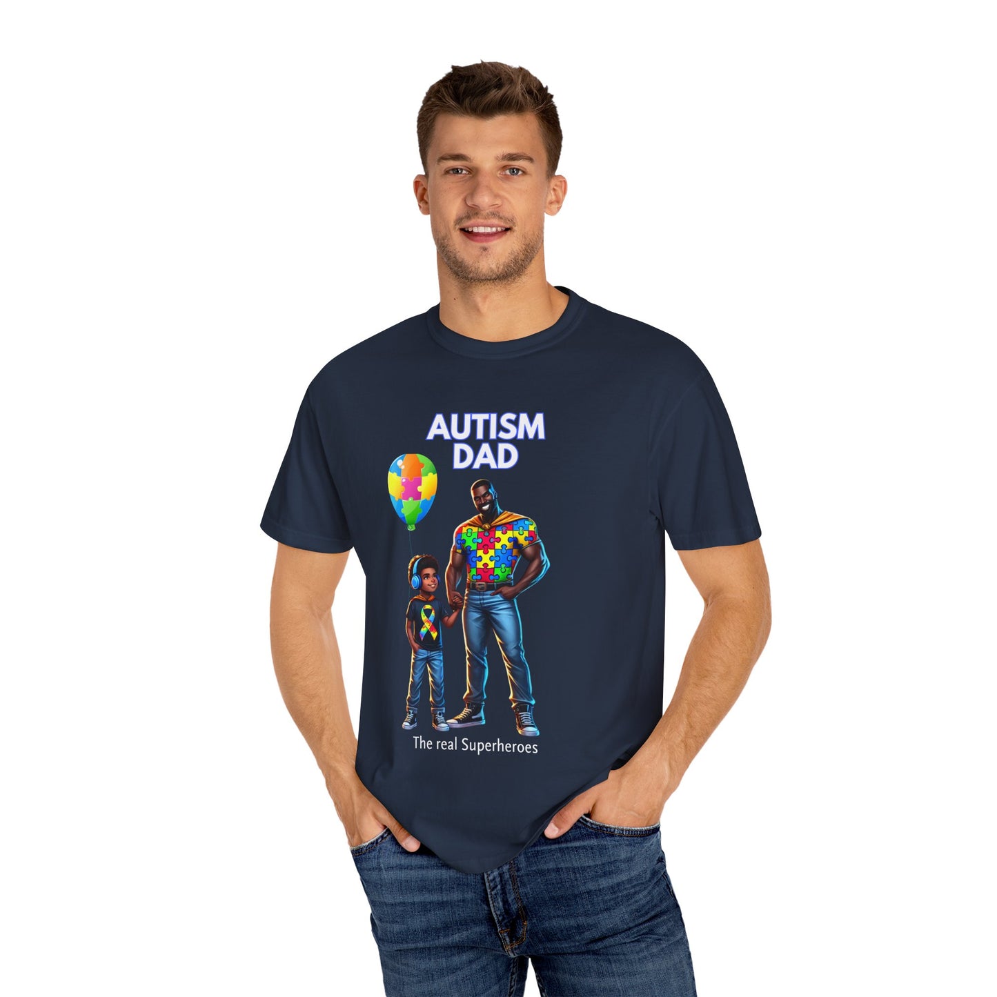 Autism Dad Superheroes T-shirt