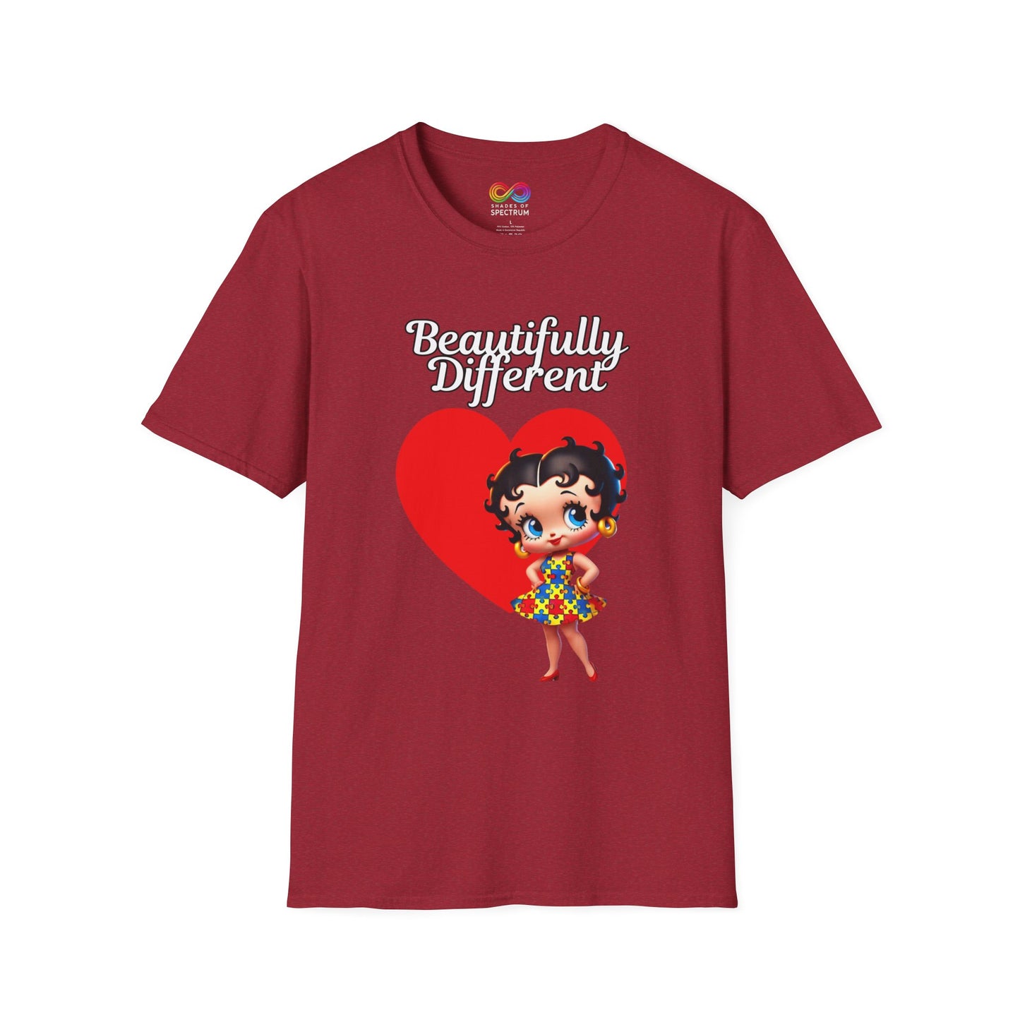 Autism Awareness Betty Boop -Soft style T-Shirt