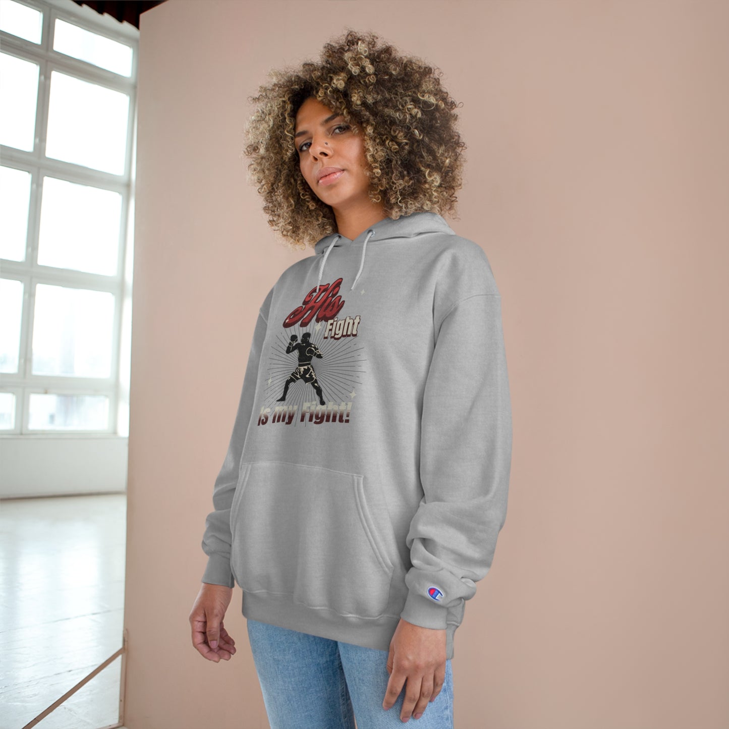Athletic Champion Hoodie- Autism Awareness - His Fight, is my Fight.