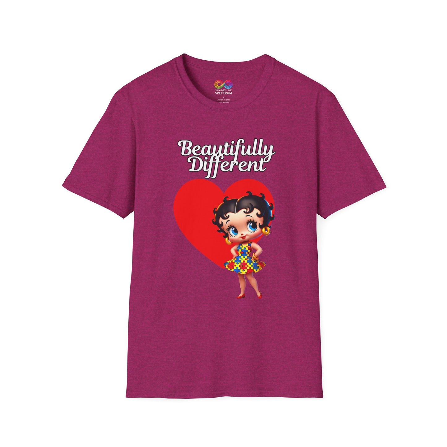 Autism Awareness Betty Boop -Soft style T-Shirt
