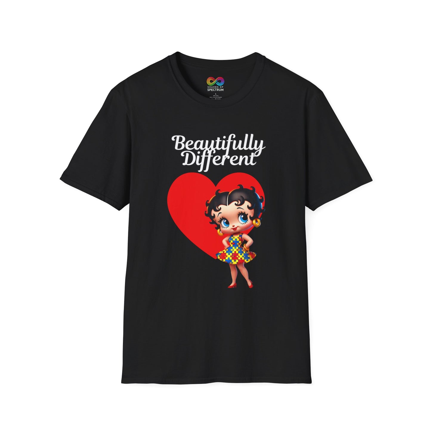 Autism Awareness Betty Boop -Soft style T-Shirt