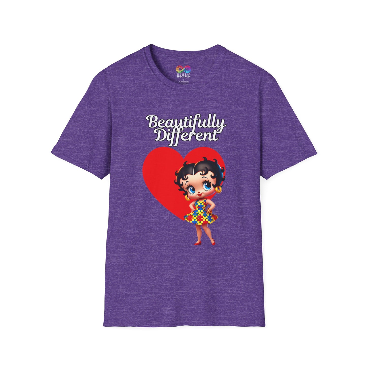 Autism Awareness Betty Boop -Soft style T-Shirt