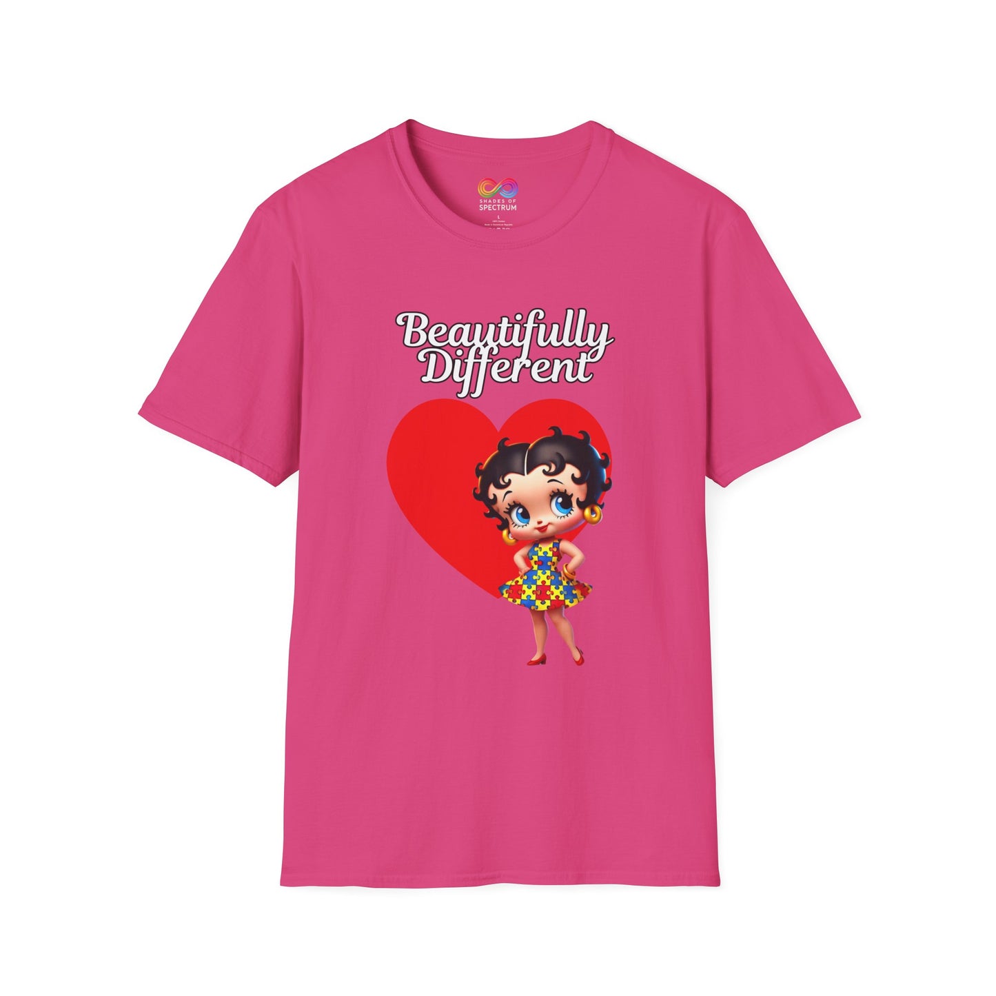 Autism Awareness Betty Boop -Soft style T-Shirt