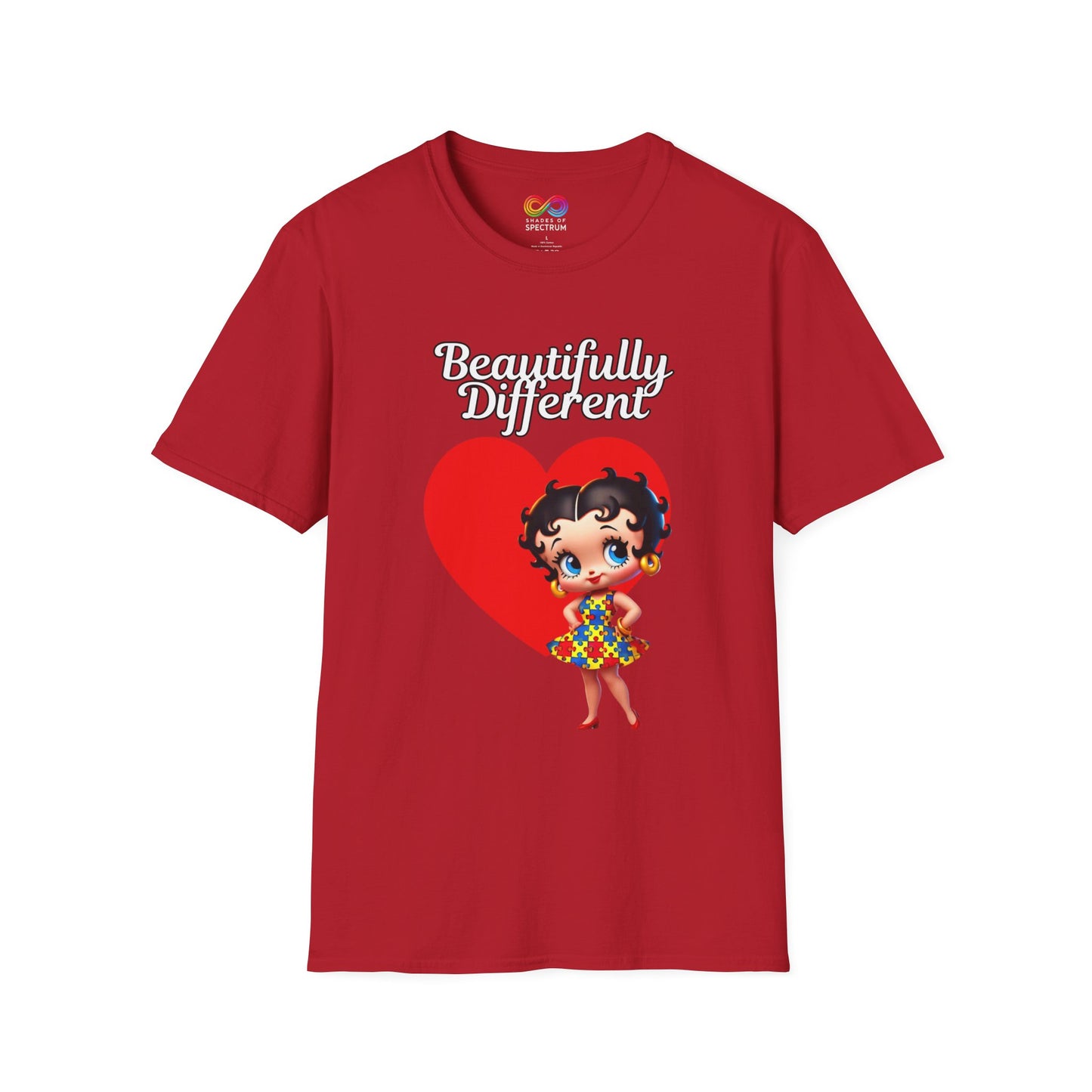 Autism Awareness Betty Boop -Soft style T-Shirt