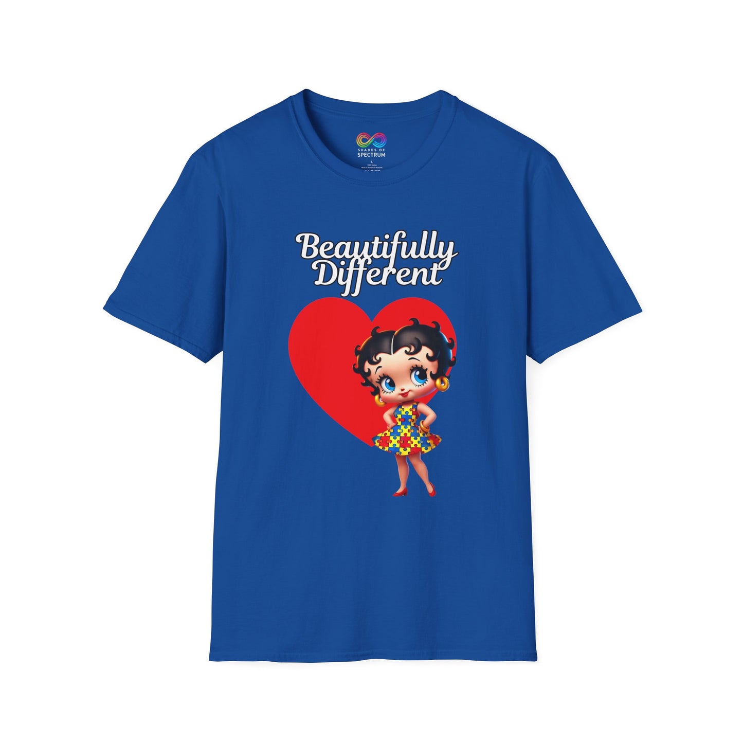 Autism Awareness Betty Boop -Soft style T-Shirt