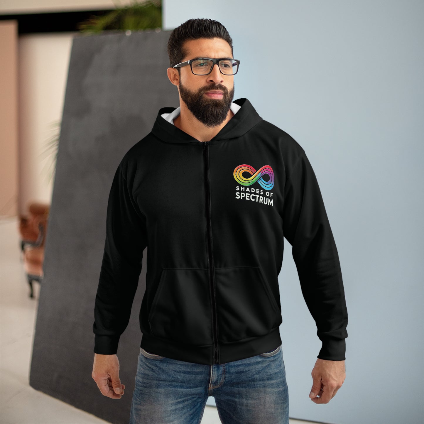 Autistic Awareness Zip Hoodie