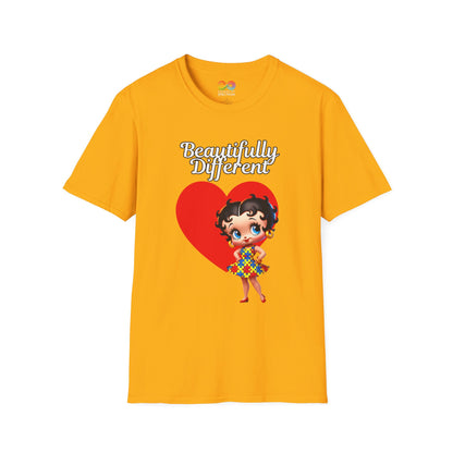 Autism Awareness Betty Boop -Soft style T-Shirt