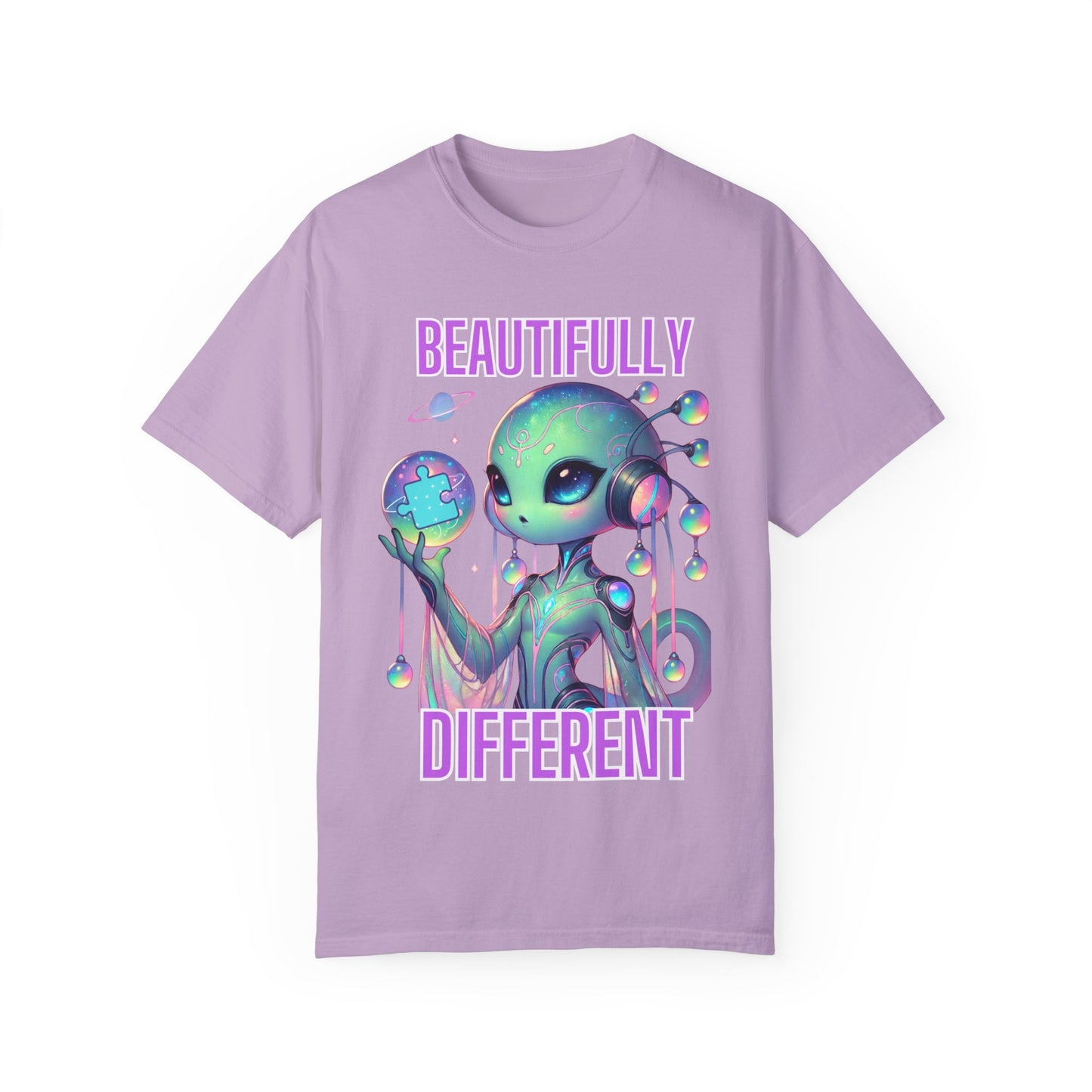Cute Alien T-Shirt -Beautifully Different- Autism Awareness