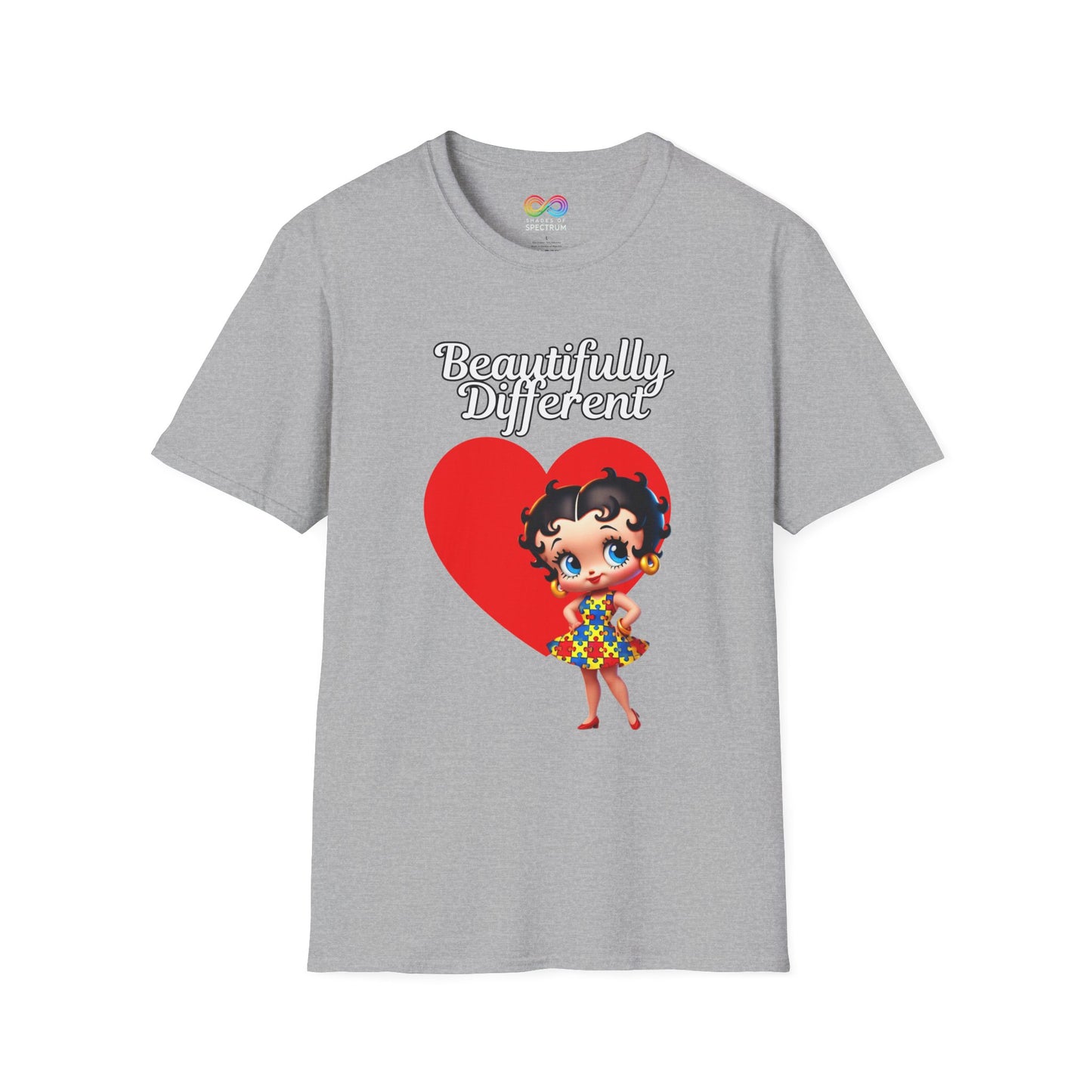 Autism Awareness Betty Boop -Soft style T-Shirt