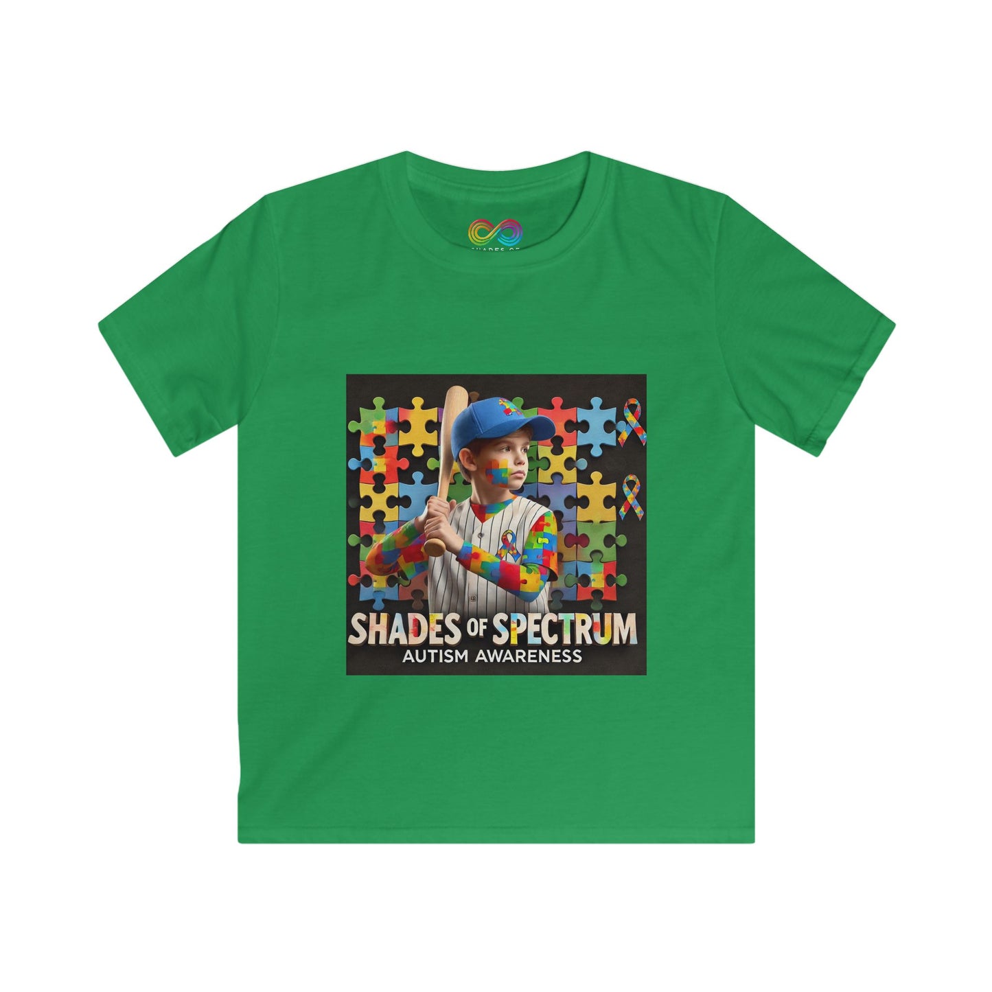 Kids Tee - Baseball Autism Awareness Shirt